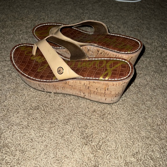 Sam Edelman thong cork wedges size 7.5 - Picture 2 of 2